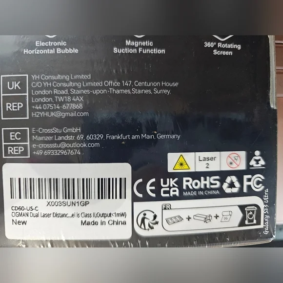 NIB Cigman Laser Distance Meter CD-60 - Picture 4 of 8